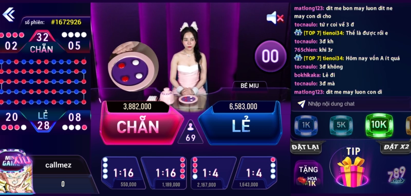 Xóc đĩa livestream 789Club